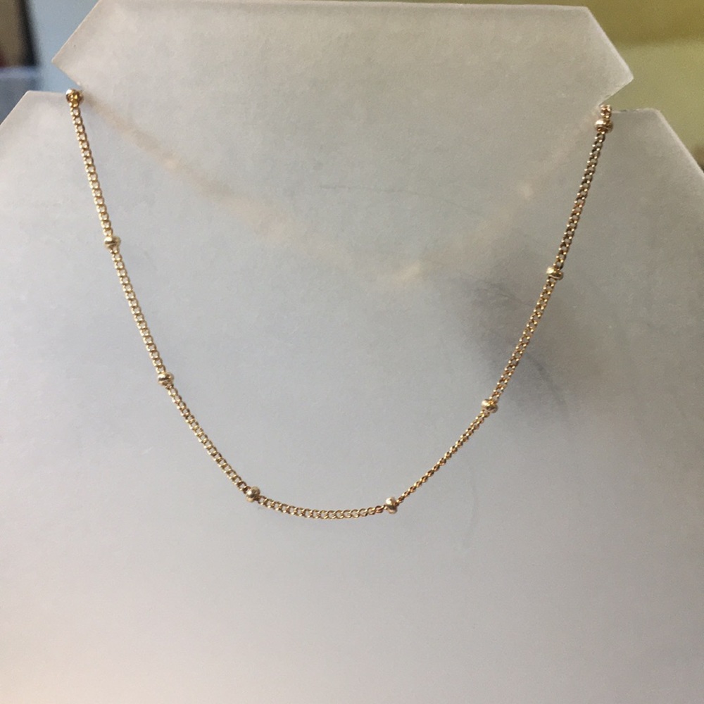 Blue Ruby satellite chain silver stamped delicate adjustable bracelet. NWT